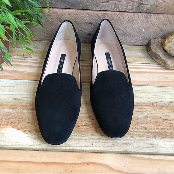 Lafayette 148 New York Siena Suede black slippers - Picture 3 of 8